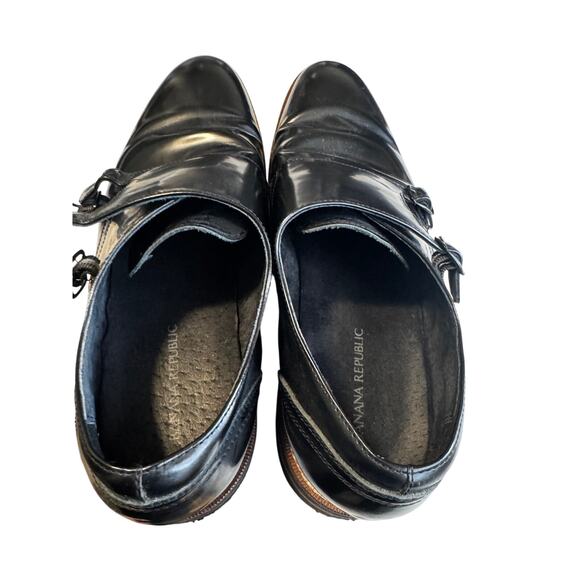 Banana Republic Leather Double Monk Strap Shoes – Black – Men’s 10.5M - Picture 3 of 6